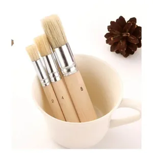 Lot <span class=keywords><strong>de</strong></span> 3/6 pinceaux professionnels à poils <span class=keywords><strong>de</strong></span> porc, tête ronde, poils durs, creux, pour <span class=keywords><strong>peinture</strong></span> à l'<span class=keywords><strong>huile</strong></span>, stylo à <span class=keywords><strong>peinture</strong></span>, pinceau plat pour l'art - Product Image 6
