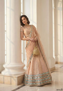 Heavythread, zari, sequins ปักและกระจกจริงปักด้วยมืองานแต่งคอลเลกชัน - Product Image 2