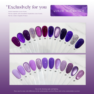Set di Smalti Gel Vendeeni in 24 Colori <span class=keywords><strong>Viola</strong></span>, Confezione con Etichetta Privata Personalizzata Gratuita, Collezione di Smalti Gel per Unghie OEM - Product Image 4