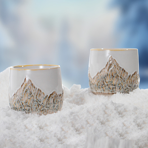 Tasse à thé créative <span class=keywords><strong>en</strong></span> céramique, service à thé Kung Fu, tasses à dégustation <span class=keywords><strong>de</strong></span> thé, tasse <span class=keywords><strong>de</strong></span> maître, tasse à café <span class=keywords><strong>en</strong></span> céramique <span class=keywords><strong>en</strong></span> forme <span class=keywords><strong>de</strong></span> <span class=keywords><strong>montagne</strong></span> enneigée - Product Image 3