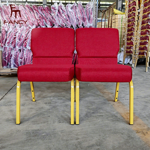 Chaises d'église pour adultes américains <span class=keywords><strong>bordeaux</strong></span> Ganging Brackets Chaise d'église en métal bon marché avec logo Sièges d'église en vente - Product Image 1