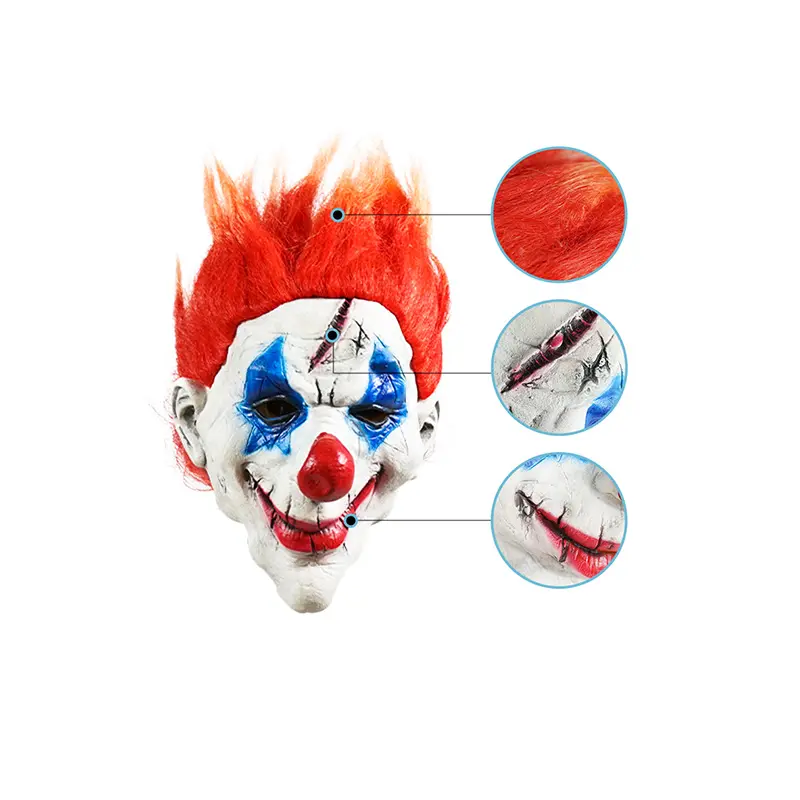 Killer Clown Rubber Adult Face Party Scary Gifts Cosplay Sloth Brown Halloween Props Latex Mask