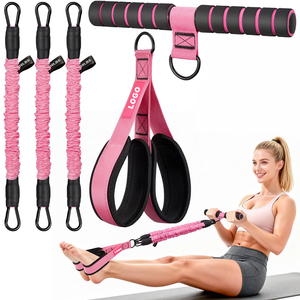 Banda <span class=keywords><strong>de</strong></span> <span class=keywords><strong>Resistencia</strong></span> Multifuncional Mejorada con 3 Tubos Ajustables para Entrenamiento <span class=keywords><strong>de</strong></span> Cuerpo Completo, Abdomen, Cintura, <span class=keywords><strong>Brazos</strong></span>, Piernas y Fortalecimiento del Core - Product Image 1