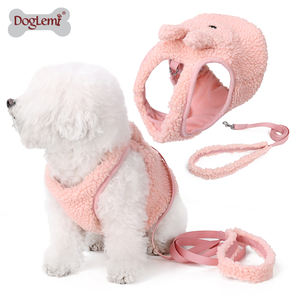 Conjunto de arnés y <span class=keywords><strong>correa</strong></span> para perro mascota, chaleco de felpa de diseñador de lujo personalizado con cuerda <span class=keywords><strong>Flexi</strong></span>, arneses de lujo personalizables para mascotas - Product Image 1