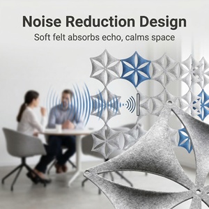 Diviseur acoustique 3D unique en PET E0 ROHS, polyester, contrôle du bruit, installation <span class=keywords><strong>facile</strong></span>, pour clubs, centres de fitness, réceptions - Product Image 2