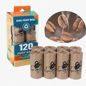 Sacs à crottes de chien compostables à saveur de café, sacs à crottes écologiques pour chiens, sacs à crottes pour animaux de compagnie en gros - Product Image 1