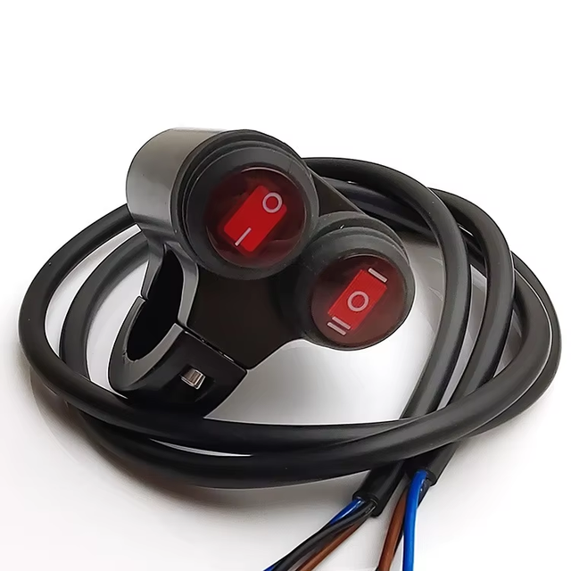 22mm Motorcycle Handlebar Switch Headlight Spotlight ON/OFF Aluminum Waterproof Switch for Scooter