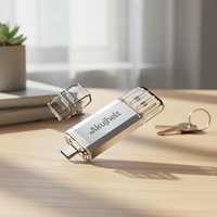 Nueva Unidad Flash USB 3.1 de Aluminio con Doble Puerto USB-C/USB-A 2 en 1, Lectura de Alta Velocidad de 150 MB/s, Compartir con un Clic para Teléfonos y Computadoras