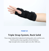 Attelle de poignet réglable avec attelle de maintien pour le syndrome du canal carpien, l'arthrite et le soutien des blessures