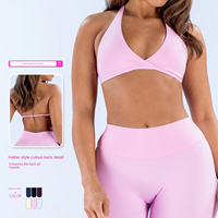Soutien-gorge de sport dos nu pour femme, haut de yoga, soutien-gorge de gym à col en V, vêtements de fitness et de yoga personnalisés, vêtements de sport OEM/ODM