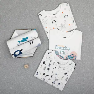 Baby T-shirts set of 3-36 months organic short sleeve crew tees