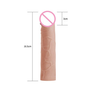 Benutzer definiertes Logo Sexspielzeug Frau Erwachsene Weibliche Masturbation Lovetoy Verlängerung hülse Silikon Dildo <span class=keywords><strong>Penis</strong></span> - Product Image 2