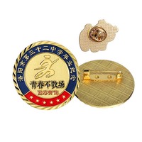 Épinglettes en métal en bois personnalisées Gravure au laser Étiquette nominative Carte Artisanat du bois Broche Badges Plaques Récompenses