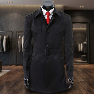 Manteau d'hiver sur mesure pour homme grande taille Stylo's, 100% laine, long, double boutonnage, respirant, anti-plis, imperméable - Product Image 3