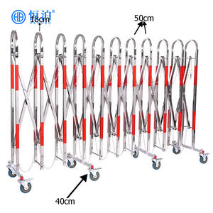 수동 조작 확장형 친환경 보안 게이트 내구성 있는 현대식 빌라 아코디언 펜스 이동식 학교 공원용 - Product Image 5