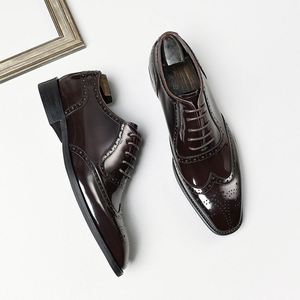 Nouvelles Chaussures Habillées en Cuir Poli pour Hommes, Sur Mesure, Haut de Gamme, Élégantes, à Enfiler, en Cuir de Vachette, à Semelle Épaisse, Polyvalentes pour Tenues Professionnelles Formelles - Product Image 5