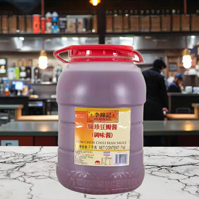 Lee Kum Kee Jinzhen Doubanjiang 7kg/bottle*2 Catering Large Barrel Sauce Crispy Barbecue Stir-fry Salty and Spicy Commercial