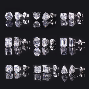 14k 18k सोने की बालियां कस्टम 3 थक्का 0.5ct 1ct 2ct 3 gi प्रमाणित प्रयोगशाला महिला पुरुषों के लिए हीरे की स्टड इयररिंग्स - Product Image 5