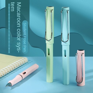 <span class=keywords><strong>Stylo</strong></span> à encre en plastique de couleur Macaron Morandi en gros pour les étudiants, pratique de la <span class=keywords><strong>calligraphie</strong></span> avec pointe EF - Product Image 1
