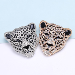 Retro Leopard Head Trâm Pin Với Pha Lê Rhinestone Và Mạ Vàng Hợp Kim Cho Đám Cưới Đảng Engagement Hoặc Quà Tặng - Product Image 1