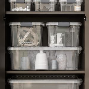 Home New Multiple Specifications <b>Plastic</b> Storage Box Container <b>Bin</b> for Cloths Underwear Socks Sundries Kitchen Organizer with - Product Image 6
