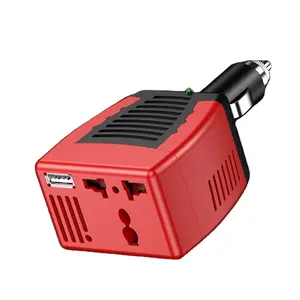 75W carro montado inversor correção acorde onda inversor 12V para 220V/110V2.1A carro de carregamento