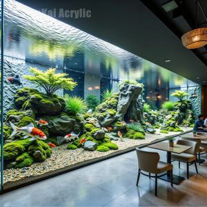 Top vente de haute qualité écologique forme carrée PMMA acrylique Aquarium Aquarium Durable extérieur Style moderne importation - Product Image 3