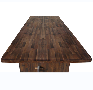 Placa de madera gruesa con borde plano para oficina, encimera de bloque de carnicero, mesa de comedor de madera moderna - Product Image 3