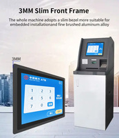 Écran tactile capacitif industriel OEM 15,6 21,5 pouces IP65 FHD avec cadre en alliage d'aluminium, interface USB, montage VESA, moniteur de kiosque