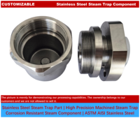 Componente de Trampa de Vapor de Acero Inoxidable Tipo 304 Mecanizado con Precisión CNC, Diseño de Brida Integrada, Tolerancia de 0.01mm, Mecanizado de Barras