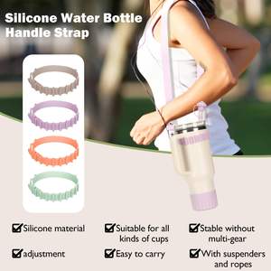 2024 meilleurs vendeurs <span class=keywords><strong>porte</strong></span>-bouteille à large bouche pour Camping et randonnée manchon en Silicone poignée de bouteille d'eau - Product Image 2