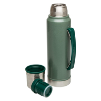 Termo Clásico Personalizado de 1000ml con Aislamiento al Vacío y Boca Ancha, Botella de Viaje Grande de Acero Inoxidable 18/8