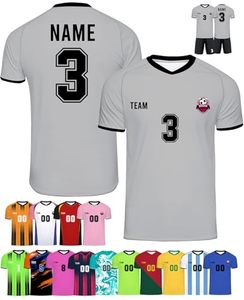 เสื้อฟุตบอลแบบซับลิเมชั่นสั่งทำพิเศษ คอวี แขนสั้น แห้งเร็ว ผลิตจากโพลีเอสเตอร์ ชุดทีมสำหรับผู้ใหญ่ ใช้ได้ทุกฤดูกาล - Product Image 1