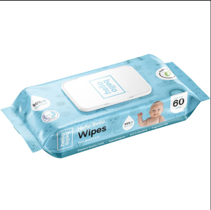 Lingettes humides écologiques biodégradables personnalisées pour bébés, à base d'eau, douces, nettoyantes, sensibles et jetables dans les toilettes - Product Image 1