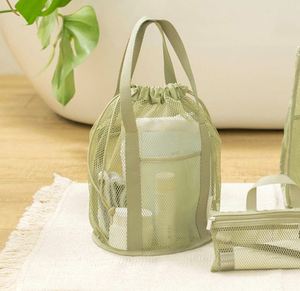 Foldable Casual Mesh Drawstring <b>Bags</b> Rope Bundle Pocket Swim <b>Washing</b> <b>Bag</b> - Product Image 3