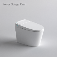 Bidet électrique intelligent à poser au sol avec télécommande, siège chauffant, options P-Trap et S-Trap