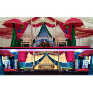 La mejor boda asiática Mehndi Night Stage Decor Boda pakistaní Sangeet Stage Tradicional hindú Wedding Mehndi Stage Setup UK - Product Image 1