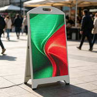 Écran d'affichage numérique LED couleur mobile d'extérieur 2026, étanche IP65, sur pied, haute luminosité pour centres commerciaux