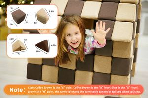Ropecube Magnetic Fabric Soft <strong>Building</strong> <strong>Blocks</strong> For Kids, Magnetic <strong>Blocks</strong>, Big Multi-Scene <strong>Blocks</strong>, Educational Toys, 100/set - Product Image 6