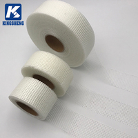 Pita Bahan Dinding Jaring Fiberglass Perekat Sendiri Berkualitas Tinggi Bebas Alkali 45g/m2 C-Glass untuk Retak Drywall 20-300M