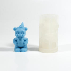 Molde <span class=keywords><strong>de</strong></span> <span class=keywords><strong>Silicona</strong></span> 3D para Oso Adorable en Posición Elevada - Fondant, Decoración <span class=keywords><strong>de</strong></span> Pasteles, Fabricación <span class=keywords><strong>de</strong></span> Velas - Product Image 1