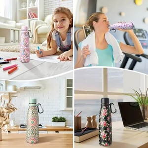 Botella de Agua de Acero Inoxidable de Doble Pared y Aislamiento de 12 oz con Forma de Botella de Cola para Bebidas Frías y Calientes, Botella Deportiva para Niños para la Escuela - Product Image 5