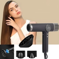Sèche-cheveux ionique professionnel à moteur CC haute vitesse 1600W pour salon et hôtel, avec diffuseur, buse magnétique, 3 vitesses, pour boucler et diffuser