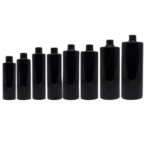 Luxury Black 150ml-500ml PET Plastic Pump Sprayer Bottle Silk Screen Printing <b>for</b> <b>Face</b> Mask Shower Gel Pet Shampoo Skin Care - Product Image 1