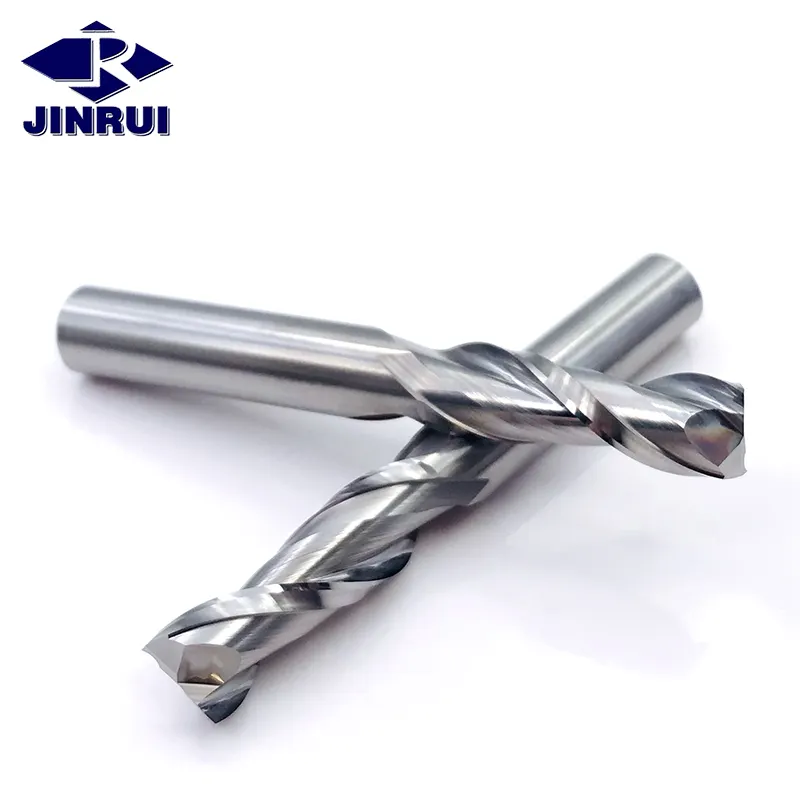 JR 1mm-8mm Carbide End Mill Tool 2 Flute Milling Cutter Helix 35 Degree For Aluminum