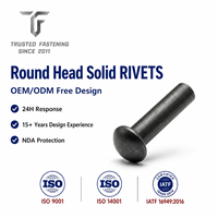 Rivets ronds noirs TianFang pour garnitures intérieures automobiles, finition mate anti-reflet et aspect soigné