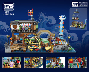 <span class=keywords><strong>LOZ</strong></span> Mini yapı taşları için japon sokak görünümü gıda sokak balık durak eğitim montaj modeli oyuncak 5 ila 7 yaş - Product Image 4