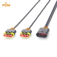 كابل تي إي أم بي سوبرسيل ذو 4 دبابيس على شكل حرف Y، طراز 282106-1 إلى 282088-1، ضفيرة أسلاك مصبوبة لإضاءة السيارات ومستشعر المحرك ووحدة التحكم الإلكترونية (ECU)