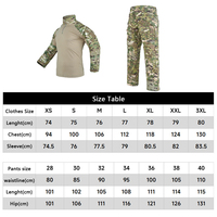 Usine En Gros Respirant Camouflage Tactique Vêtements Grenouille Costume Uniforme avec Chemise et Pantalon Pantalon Tactico