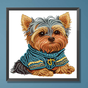 Peintures diamantées de forme irrégulière 5D, 30x30cm, sans cadre, <span class=keywords><strong>motif</strong></span> de chien en peluche, décoration murale moderne, 1 pièce - Product Image 3